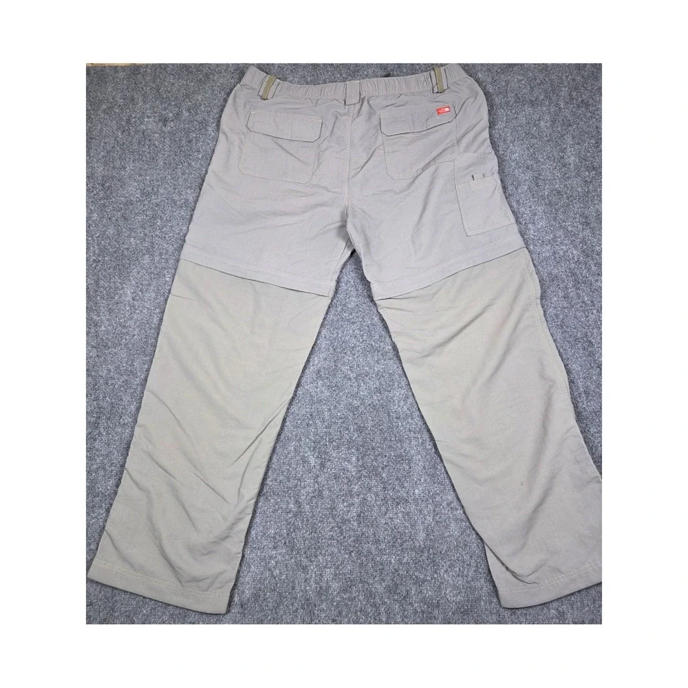 The North Face Convertible Hiking Pants Mens XL Gray Zip Off Cargo Trekking - Picture 3 of 12